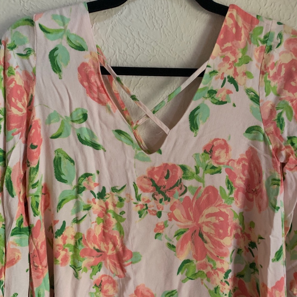 Olivaceous Floral Tunic Dress